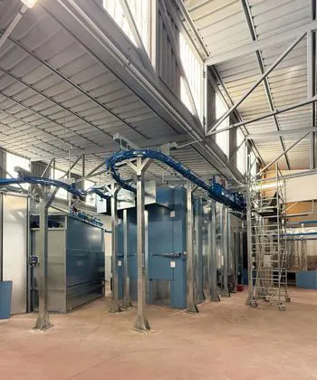 Linea ECO-AIR and Ponte Giulio: powder coating system for accessible bathroom environments