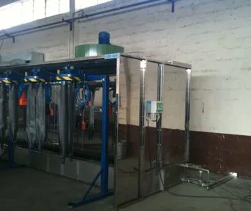 Cabine di verniciatura automatiche o manuali per vernici a solvente o acqua con filtrazione a secco