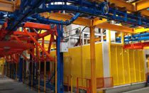 Impianti di verniciatura industriali automatici con convogliatori aerei o a terra