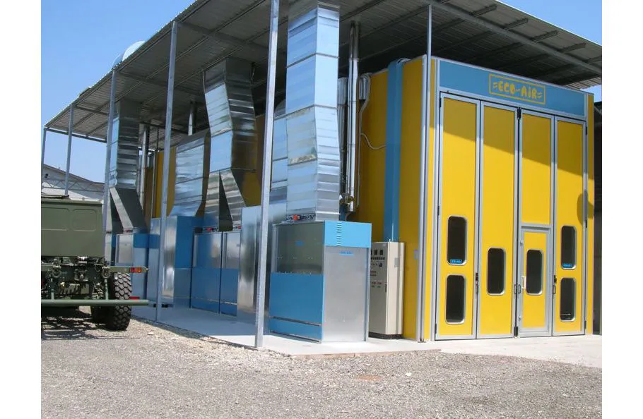 Immagine - Vertical or semi-vertical industrial coating booths for trains, aircraft, buses, cars and industrial